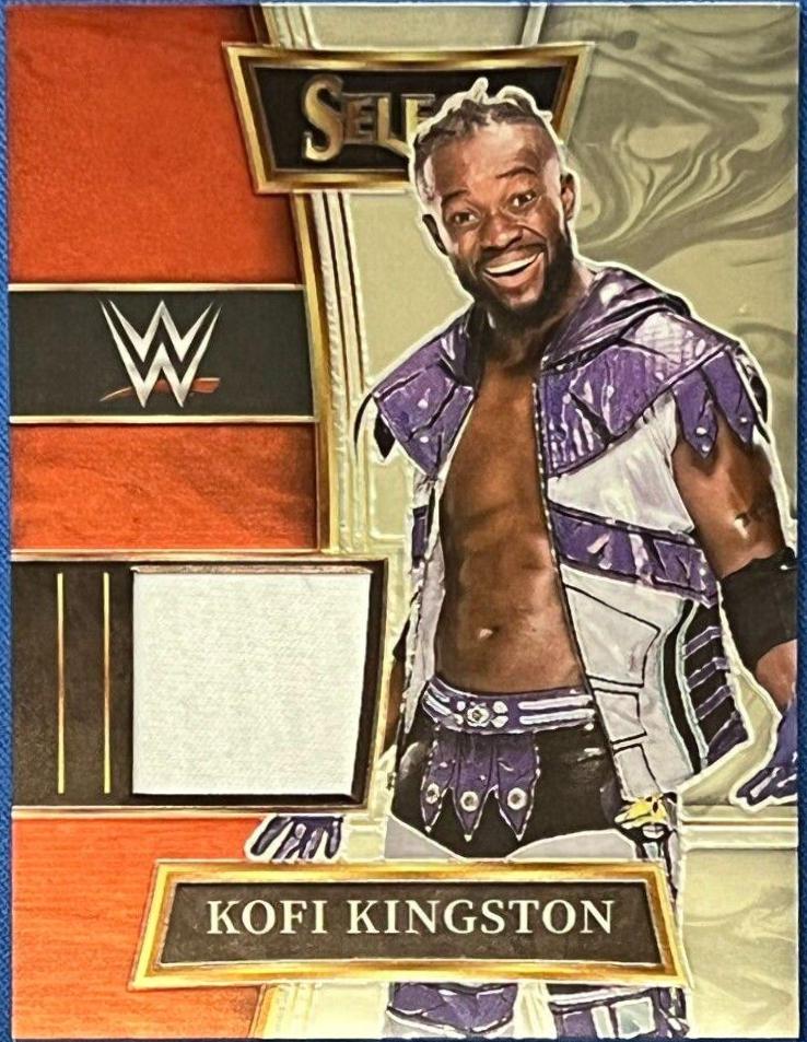 Kofi Kingston #SW-KKG Wrestling Cards 2022 Panini Select WWE Selective Swatches