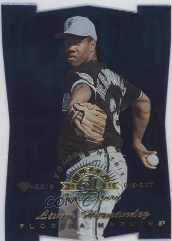 Livan Hernandez #195 Baseball Cards 1998 Leaf Fractal Matrix