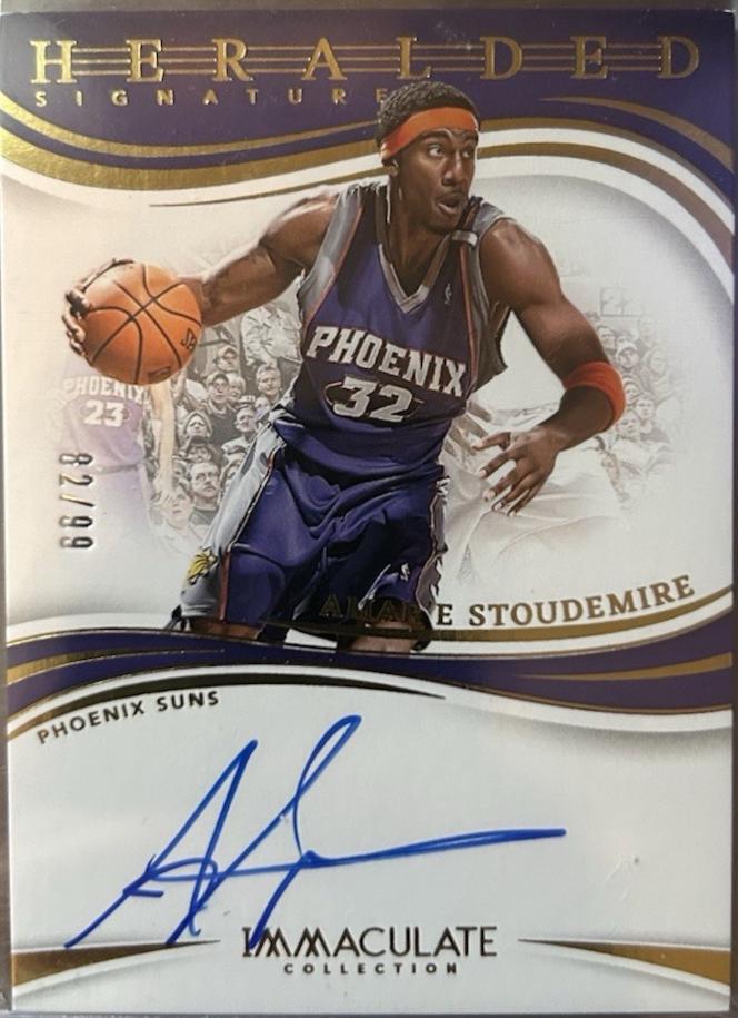 Amar'e Stoudemire #9 Basketball Cards 2023 Panini Immaculate Heralded Signatures