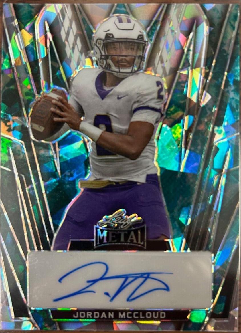 Jordan McCloud #BA-JMC 2024 Leaf Metal Autograph Football