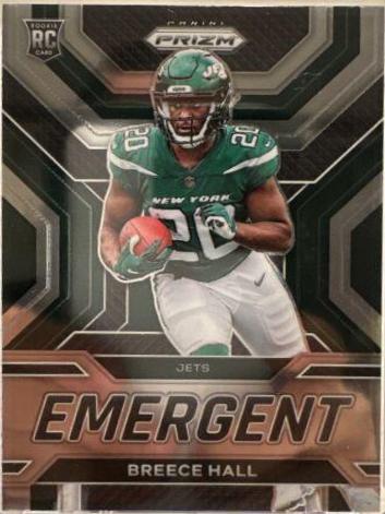 Breece Hall #E-11 Football Cards 2022 Panini Prizm Emergent