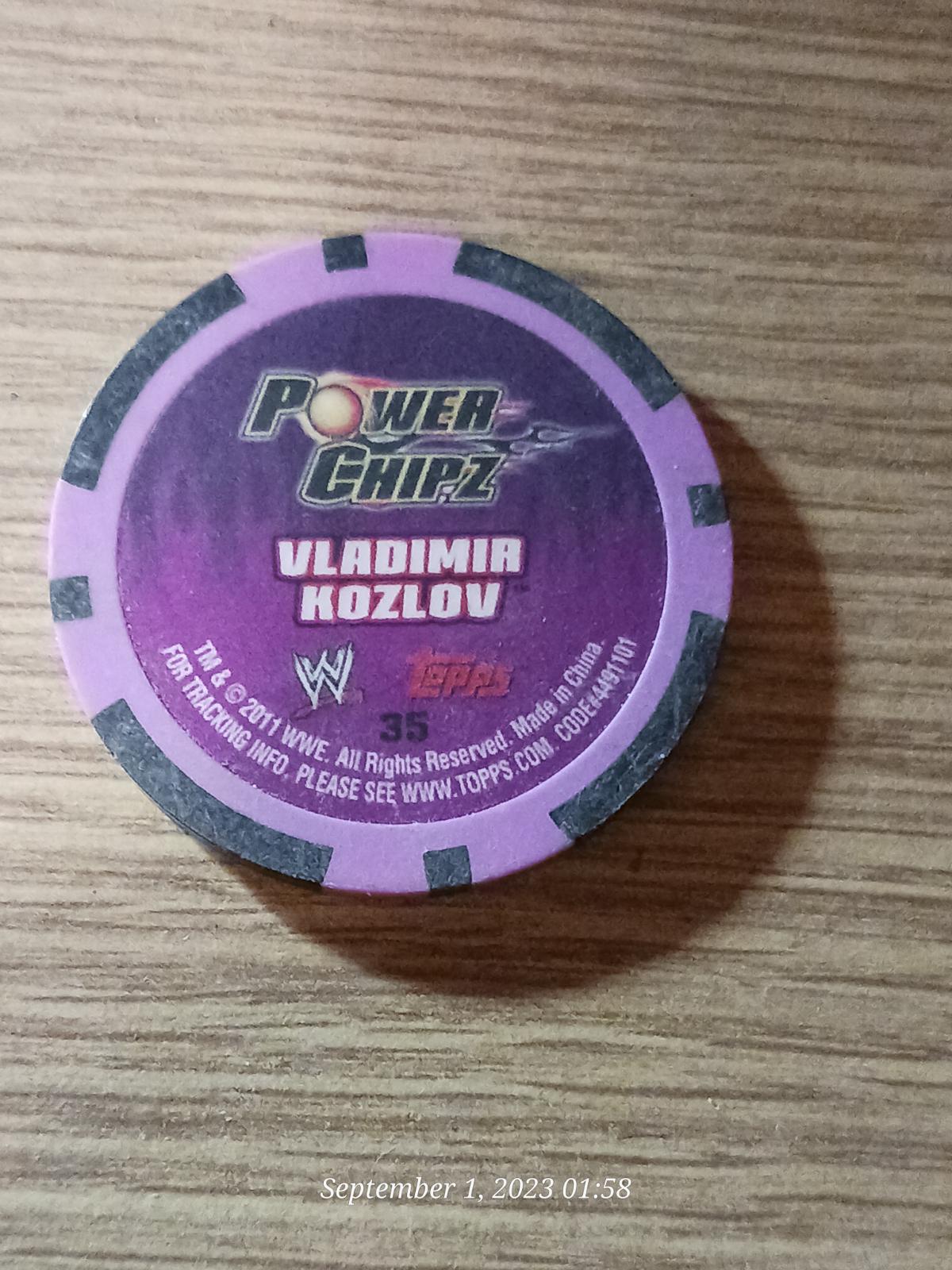 Vladimir Kozlov #35 Wrestling Cards 2011 Topps WWE Power Chipz