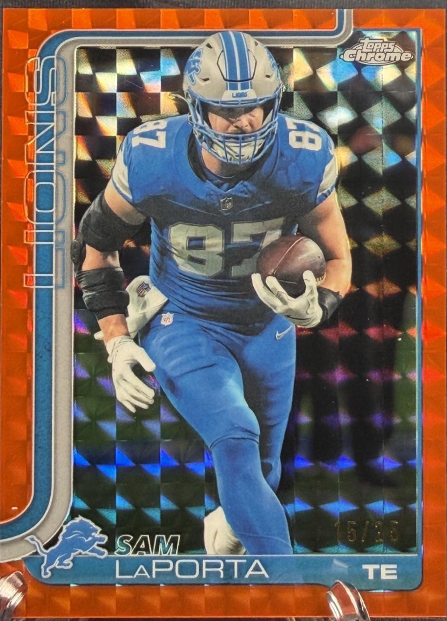 Sam LaPorta [Orange Geometric Refractor] #100