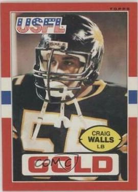 Craig Walls #37 Football Cards 1985 Topps USFL