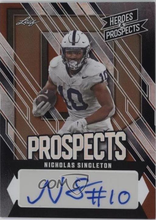 Nicholas Singleton #AP-NS1 2024 Leaf Heroes & Prospects Prospect Autograph Football
