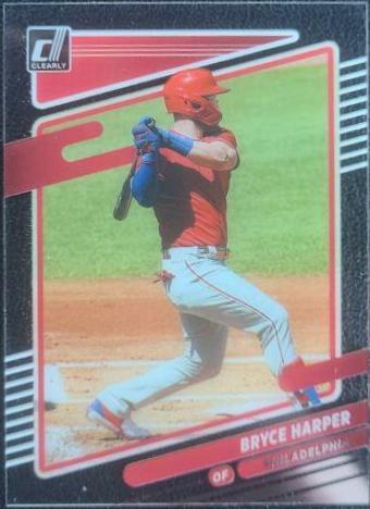 Bryce Harper #8 Baseball Cards 2021 Panini Chronicles Clearly Donruss