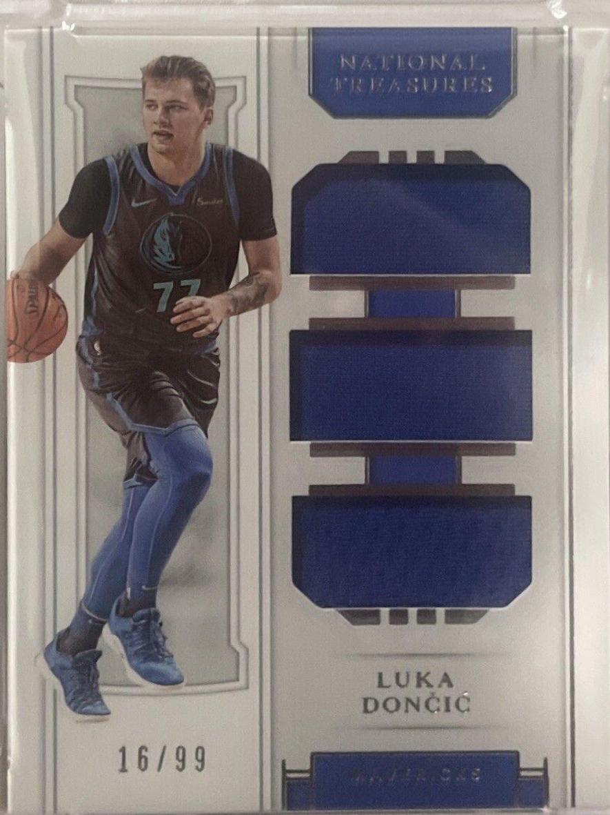 Luka Doncic #RT-LDC Basketball Cards 2018 Panini National Treasures Rookie Triple Materials