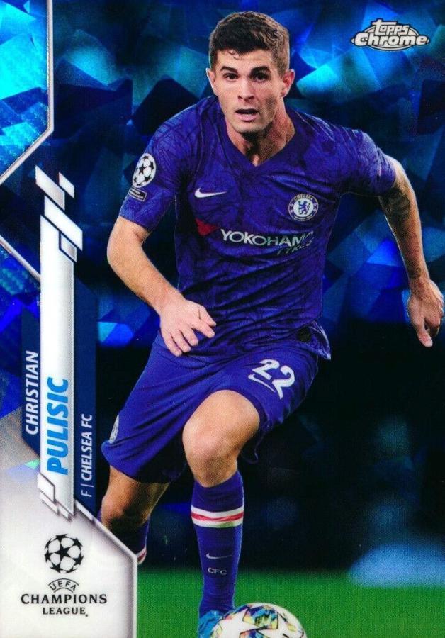 Christian Pulisic #47 Soccer Cards 2019 Topps Chrome UEFA Champions League Sapphire