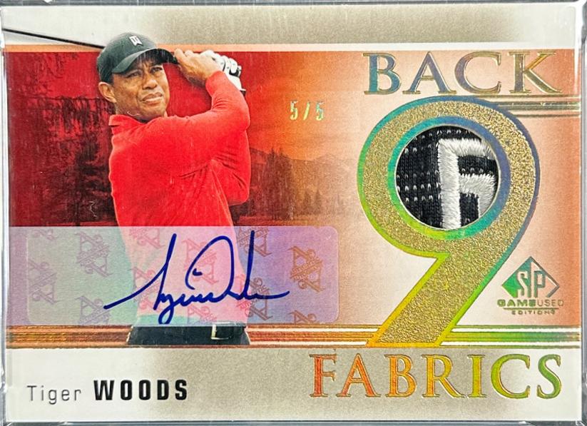 Tiger Woods #B9-TW 2021 Sp Game Used Back 9 Spectrum Autograph Golf