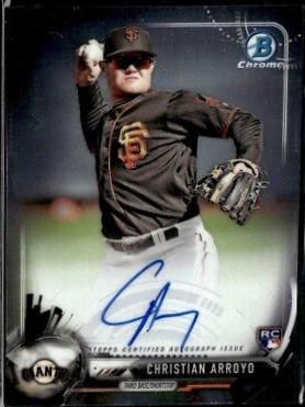 Christian Arroyo #BCAR-CA Baseball Cards 2017 Bowman Chrome Autograph Rookies