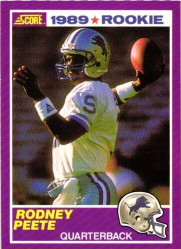 Rodney Peete #431S Football Cards 1989 Panini Score Supplemental