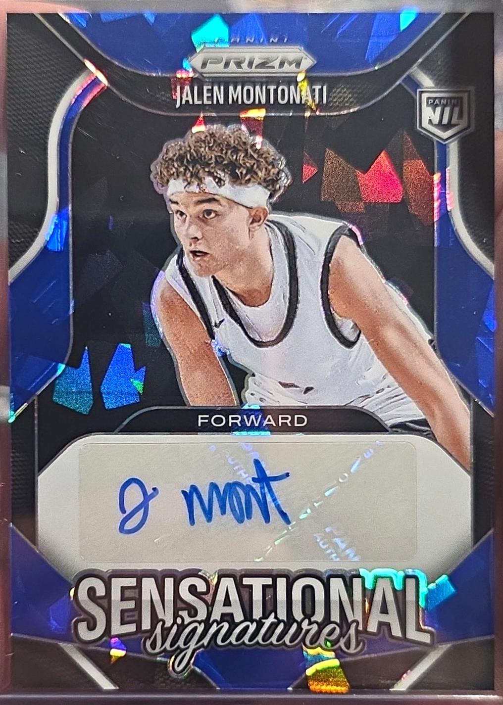 Jalen Montonati #9 2025 Panini Prizm Sensational Signatures Basketball