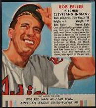 Bob Feller #8 1952 Red Man Tobacco Baseball