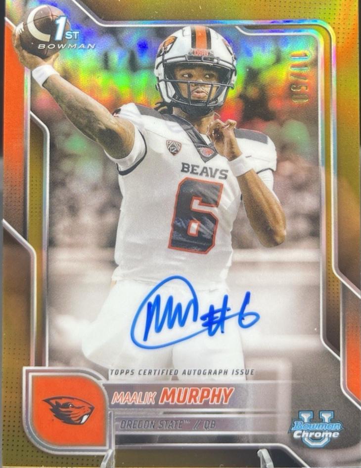 Maalik Murphy [Gold Refractor] #BCA-MAM
