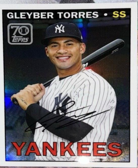 Gleyber Torres #70YTC-17 Baseball Cards 2021 Topps Chrome 70 Years of Baseball