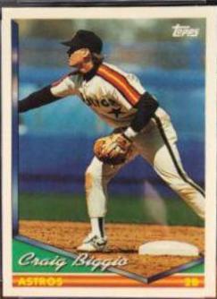 Craig Biggio #305 Baseball Cards 1994 Topps Bilingual