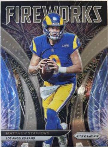 Matthew Stafford #F-19 Football Cards 2021 Panini Prizm Fireworks