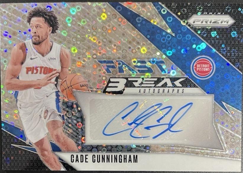 Cade Cunningham #FB-CCP Basketball Cards 2024 Panini Prizm Fast Break Autograph