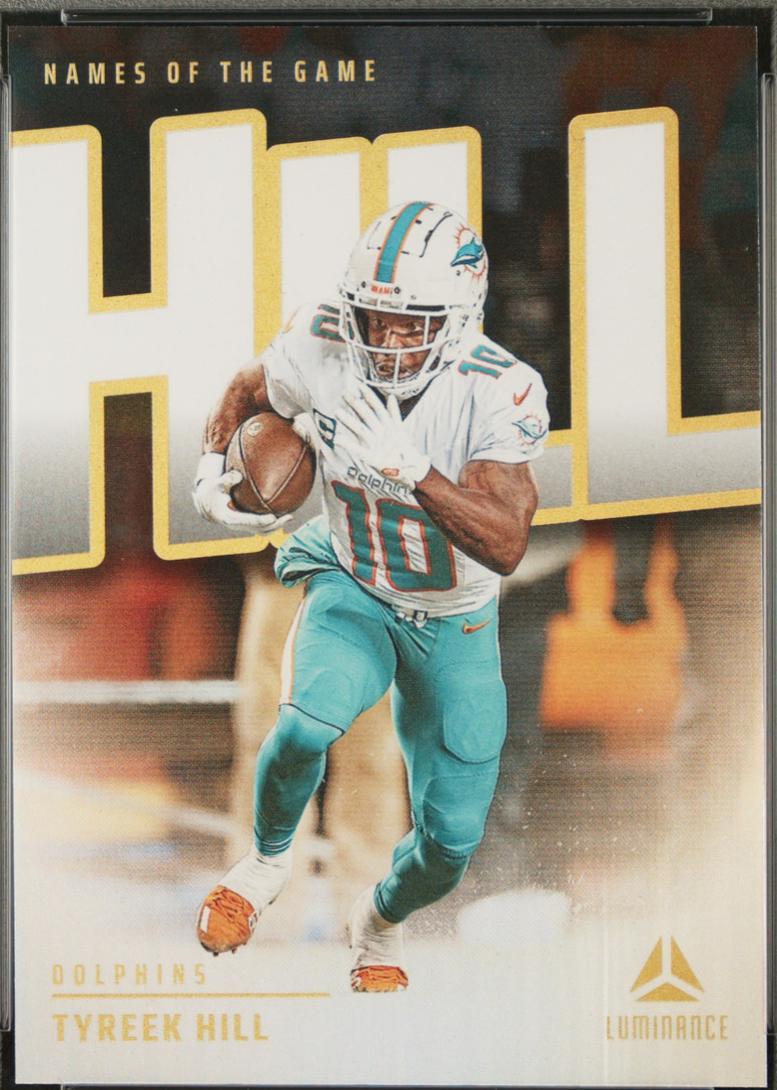 Tyreek Hill #NG-THL Football Cards 2024 Panini Luminance Names of the Game