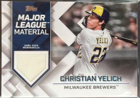 Christian Yelich #MLM-CY Baseball Cards 2022 Topps Update Major League Material Relics