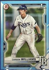Carson Williams [Sky Blue] #180 Baseball Cards 2021 Bowman Draft Prices