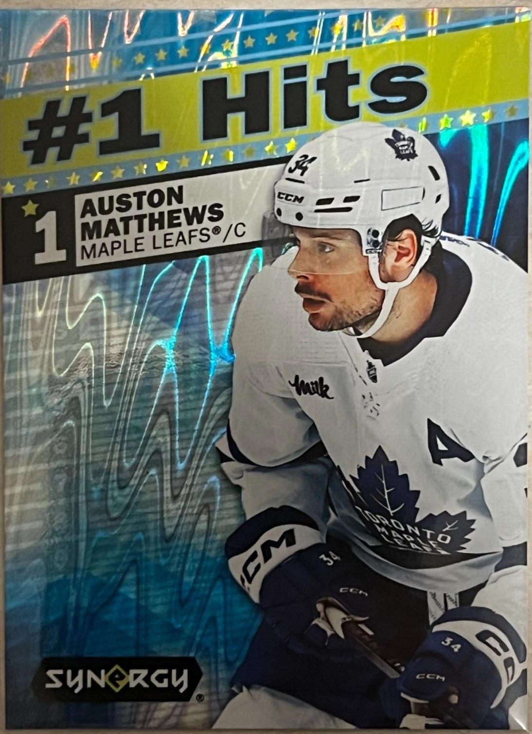 Auston Matthews #1H-4 Hockey Cards 2024 Upper Deck Synergy Number 1 Hit