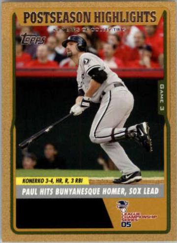 Paul Konerko #UH122 Baseball Cards 2005 Topps Updates & Highlights