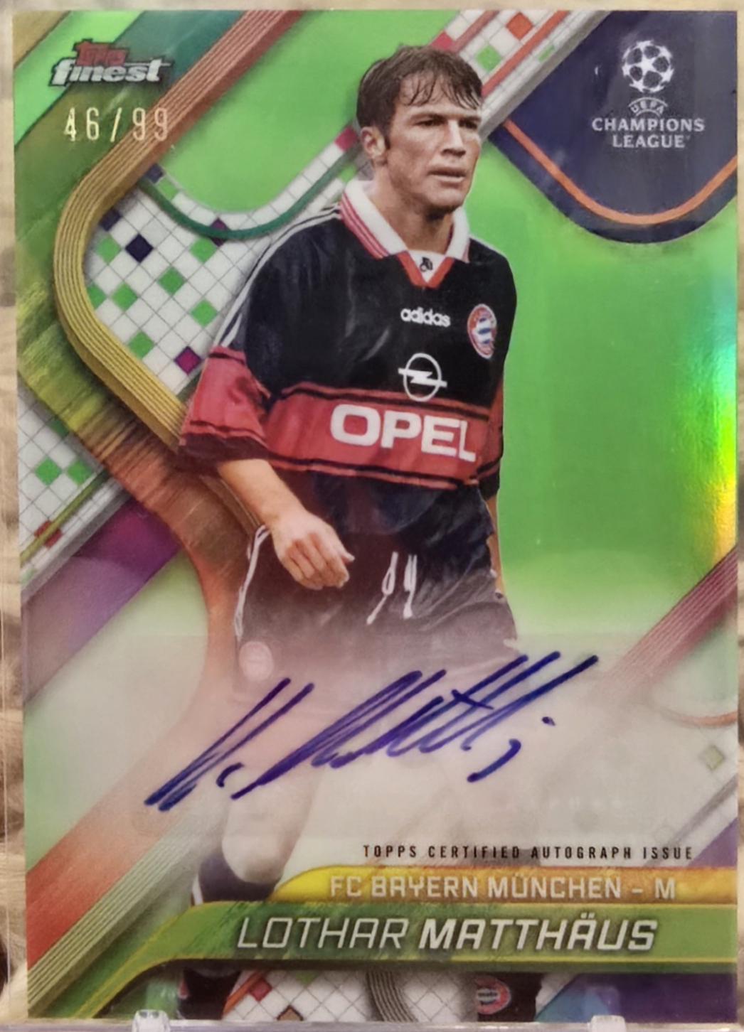 Lothar Matthaus #BA-LO 2024 Topps Finest UEFA Autograph
