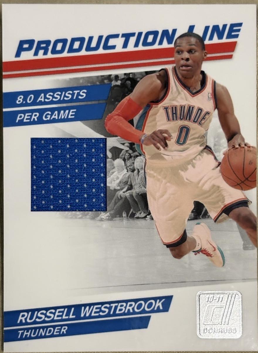 Russell Westbrook #48 2010-11 Donruss Basketball Production Line