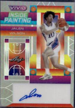 Jalen Wilson #IP-JW1 2022 Leaf Vivid Inside Painting Autograph Basketball