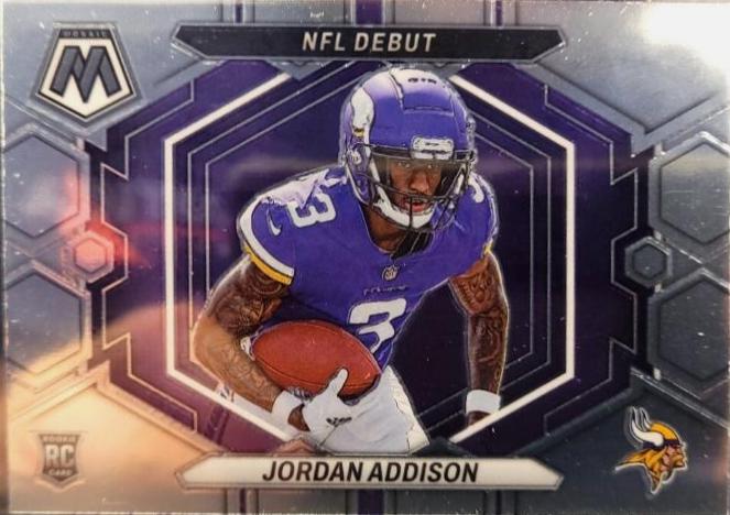 Jordan Addison #ND-14 Football Cards 2023 Panini Mosaic NFL Debut