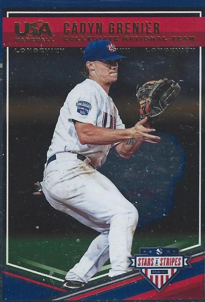 Cadyn Grenier #5 Baseball Cards 2018 Panini Stars & Stripes USA
