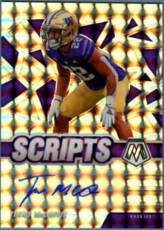 Trent McDuffie #SM-TMC Football Cards 2022 Panini Mosaic Draft Picks Scripts Autographs