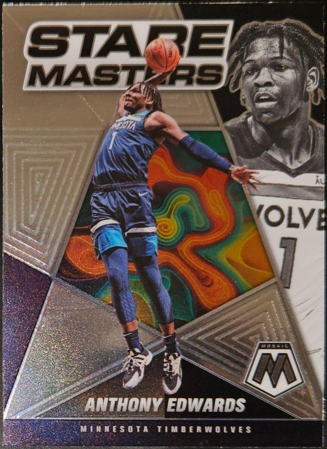 Anthony Edwards #10 Basketball Cards 2021 Panini Mosaic Stare Masters