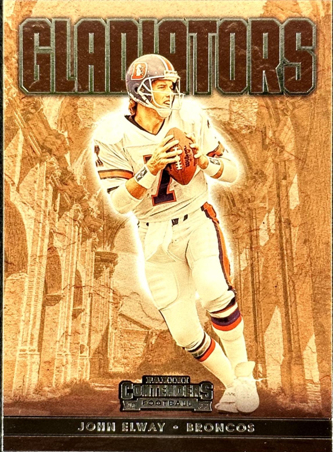 John Elway #GLD-JEL Football Cards 2022 Panini Contenders Gladiators