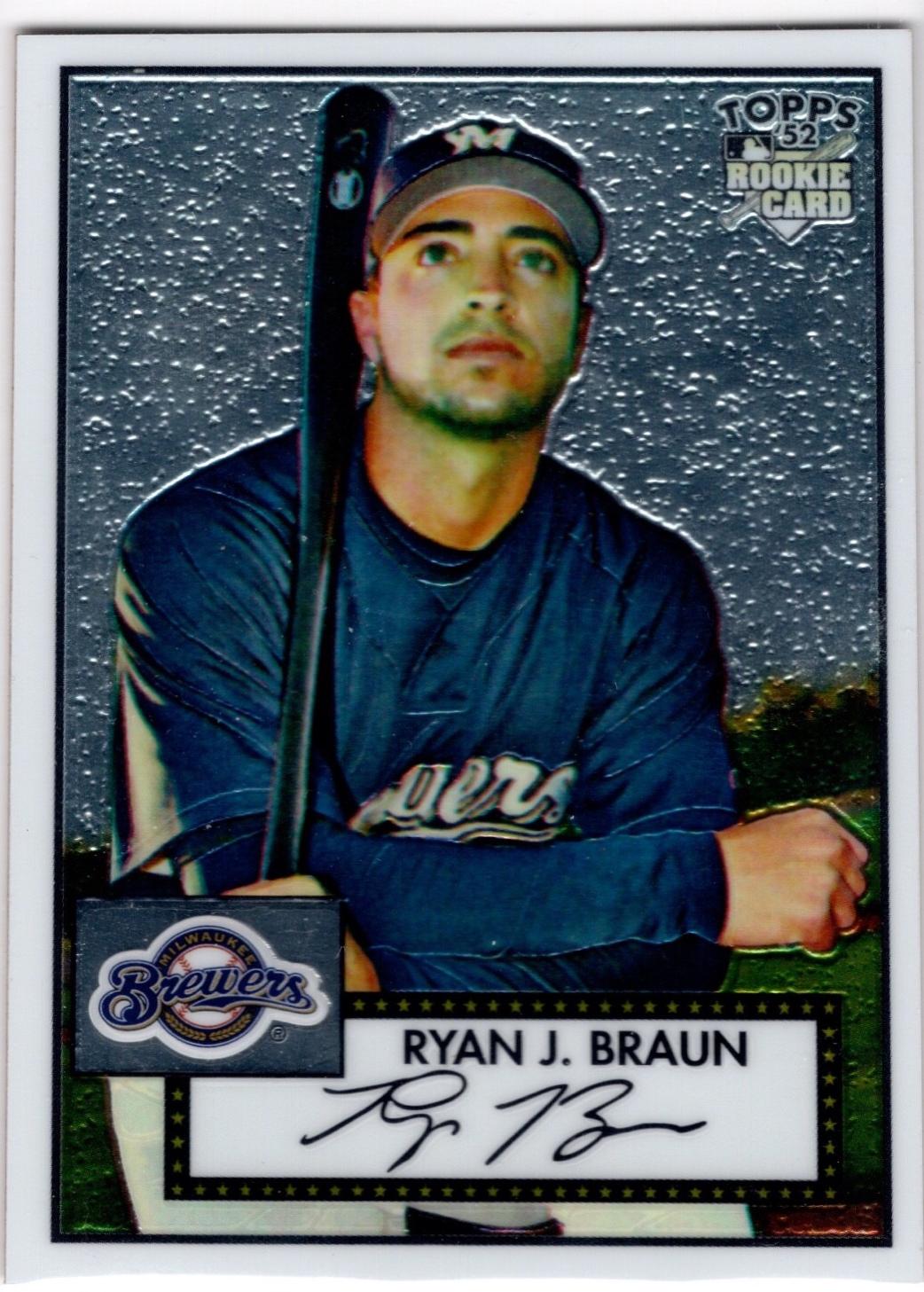 Ryan Braun #TCRC16 Baseball Cards 2007 Topps 1952 Chrome