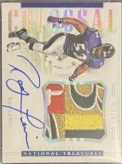 Ray Lewis Football Cards 2018 National Treasures Colossal Signatures