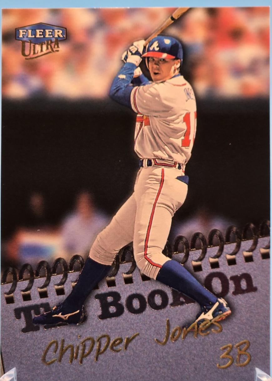 Chipper Jones #16BO Baseball Cards 1999 Ultra the Book on
