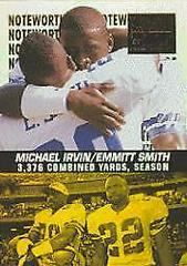 Michael Irvin/Emmitt Smith #5 Football Cards 1996 Zenith Noteworthy '95 Prices