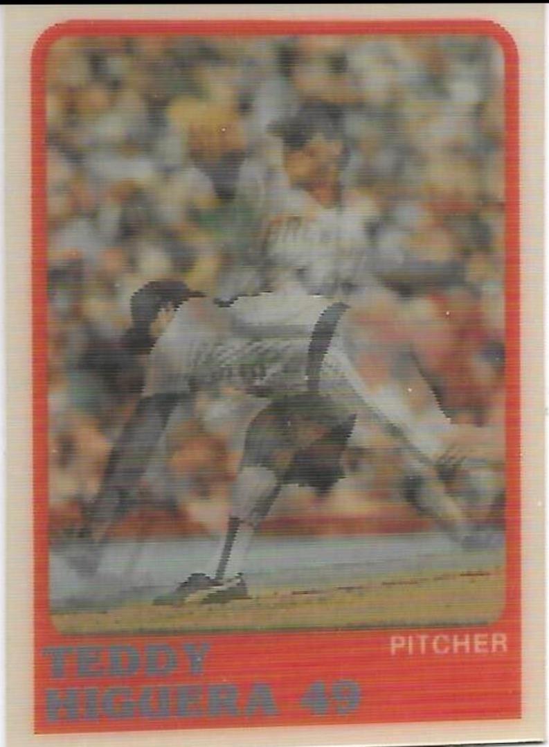 Teddy Higuera #20 Baseball Cards 1988 Sportflics