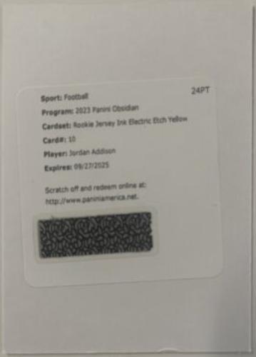 Jordan Addison [Yellow Electric Etch] #164
