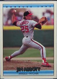 Jim Abbott #130 Baseball Cards 1992 Donruss