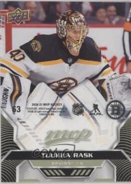 Tuukka Rask #63 Hockey Cards 2020 Upper Deck MVP Puzzle Back