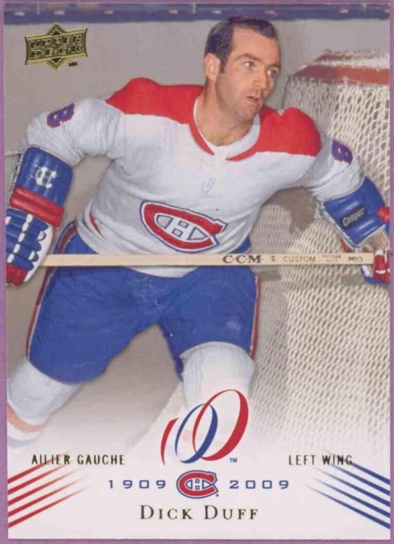 Dick Duff #7 Hockey Cards 2008 Upper Deck Montreal Canadiens Centennial