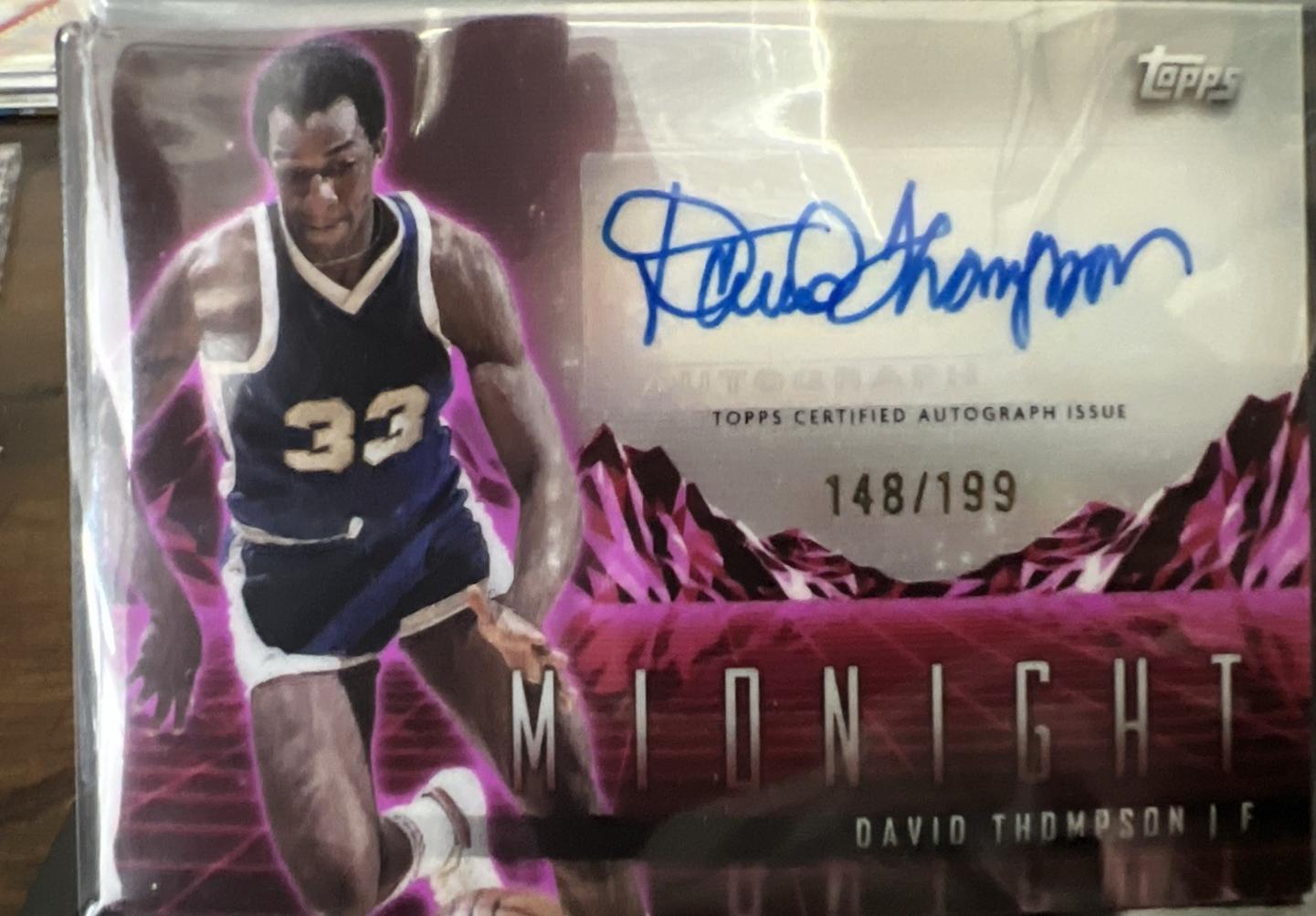 David Thompson #HS-DT Basketball Cards 2023 Topps Midnight Horizon Signature