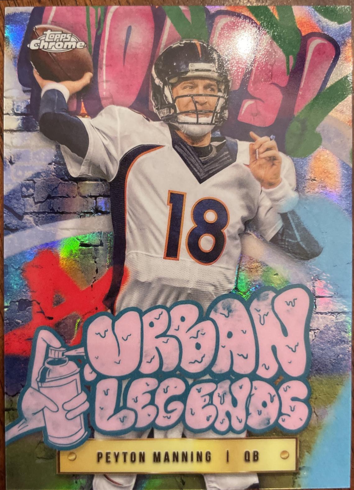 Peyton Manning #UL-1 Football Cards 2024 Topps Chrome Urban Legends