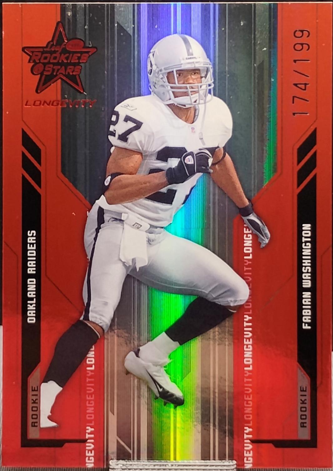 Fabian Washington #225 2005 Leaf Rookies & Stars Longevity Football
