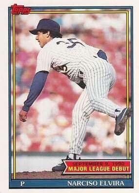Narciso Elvira #43 Baseball Cards 1991 Topps '90 M.L. Debut