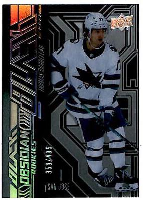 Thomas Bordeleau #OR-14 Hockey Cards 2022 SPx UD Black Obsidian Rookies