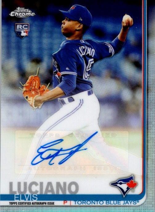 Elvis Luciano #EL 2019 Topps Chrome Autographs Baseball